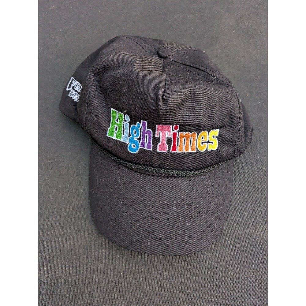 High Times Freak Brothers Snapback Hat Spell Out Graphic Nissin Cap Black OSFA